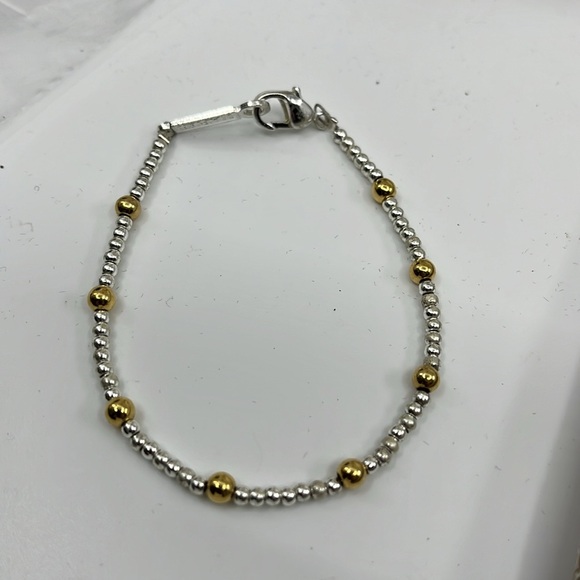 Vintage Stamped Napier Silver and Gold-Tone Beaded Bracelet - Picture 3 of 5